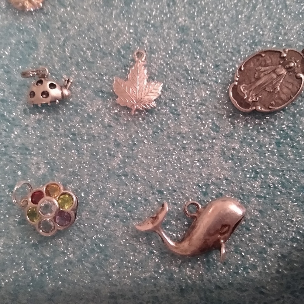 Sterling silver charm lot